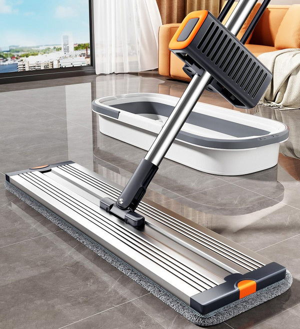 Joybos® Rotating Large Flat Mop Set With Dewatering Scraper Z147