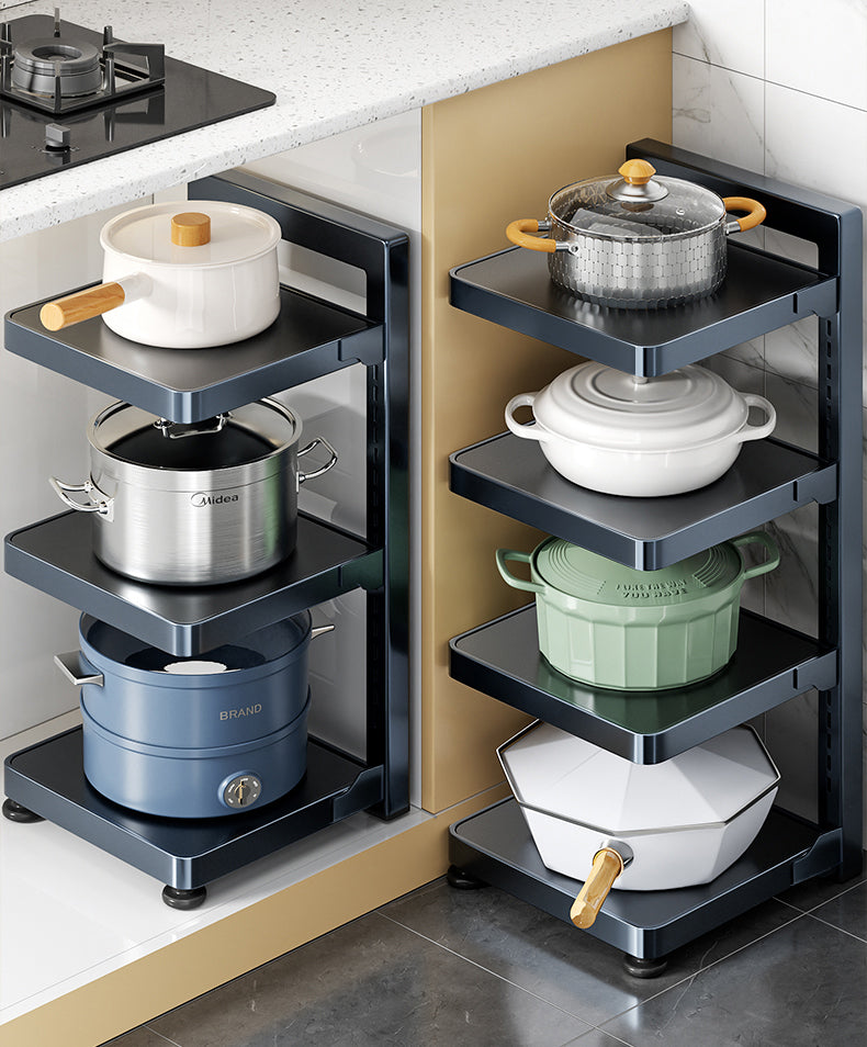 Joybos® Kitchen Pot Rack Multi-Tier Kitchen Storage Rack Adjustable He ...