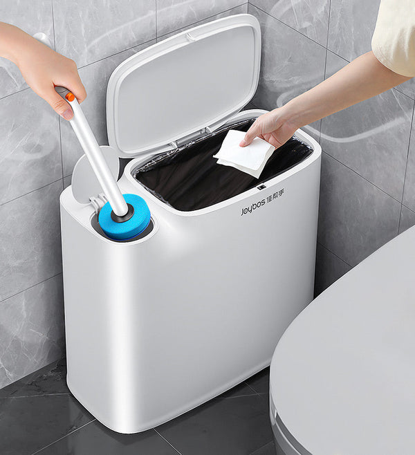 Joybos® 2 In 1 Slim Bathroom Trash Can With Toilet Brush Z32